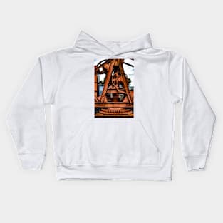 The Old Rusty Ship Crane Kids Hoodie